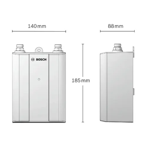 Bosch protočni TR4000 4,5KW zaliveni grejač - tehnički crtež