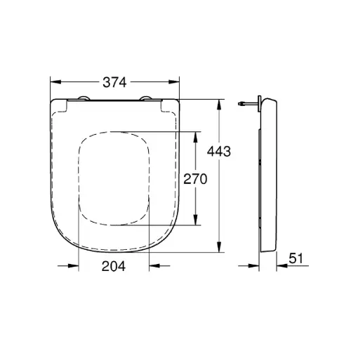 Grohe Euro Ceramic WC daska Soft close 39330001