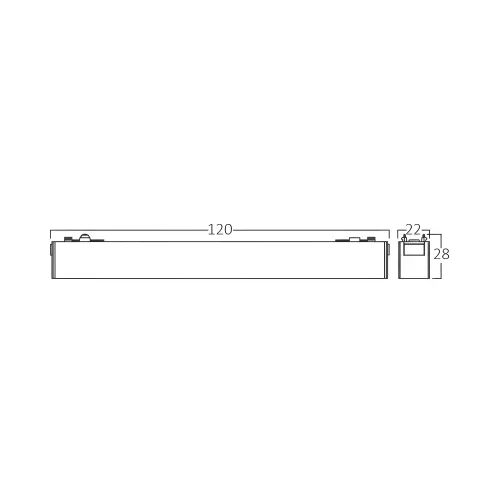 Braytron Magnetna Linearna Svetiljka 6W Crni CCT 48VDC BD60-21181