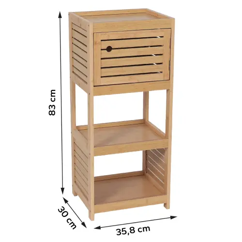 Tendance kupatilski ormarić 1 vrata i 2 POLICE TRINIDAD 365X30X83CM MDF BAMBOO 9902764