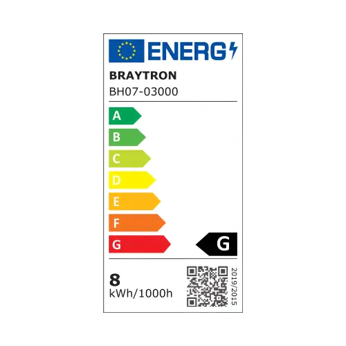 Braytron LED Stepenišna Svetiljka Okrugla 8W Beli 3000K BH07-03000