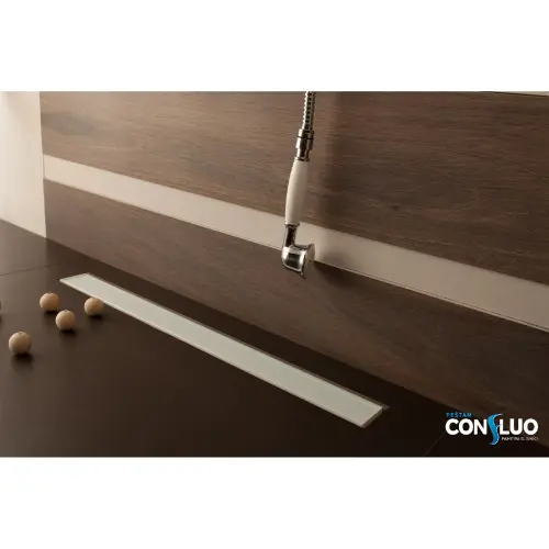 Peštan Frameless belo staklo 1150mm