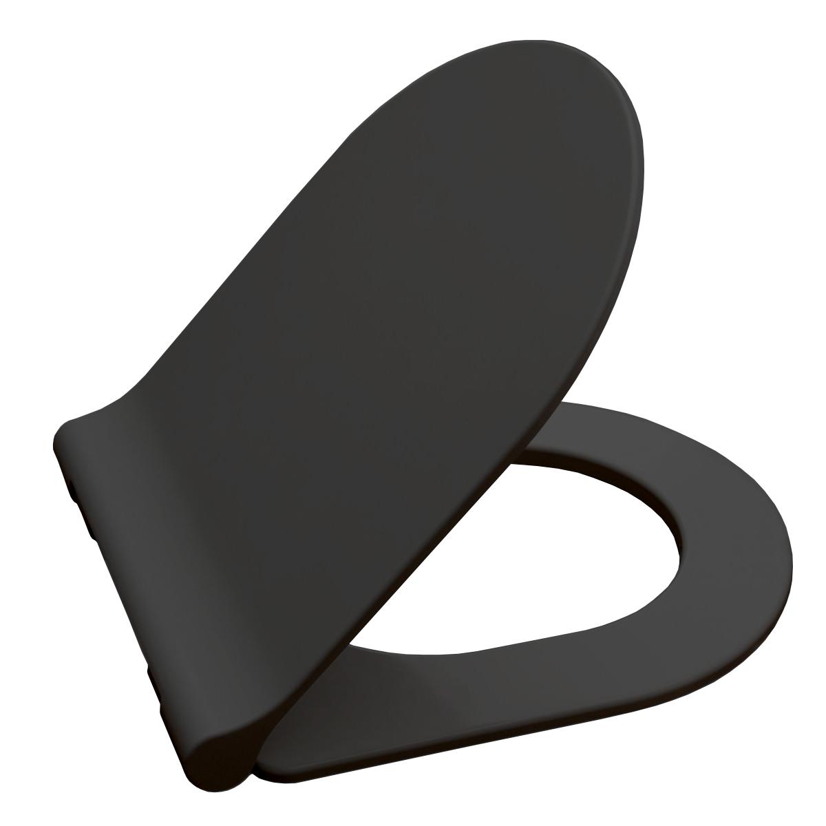 Kappa D Shape Slim Black WC daska Soft close take off