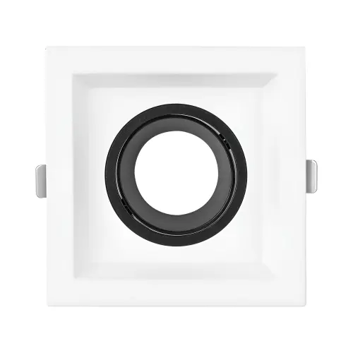 Braytron GU10 Ugradna Rozetna Kvadratna Jednostruka Bela/Crna BH03-00750
