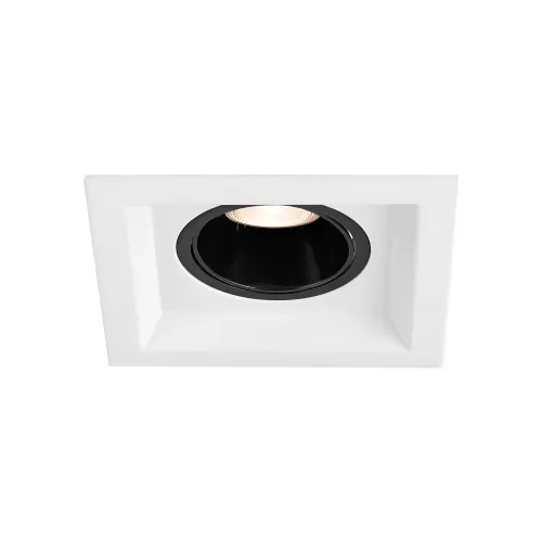 Braytron GU10 Ugradna Rozetna Kvadratna Jednostruka Bela/Crna BH03-00750