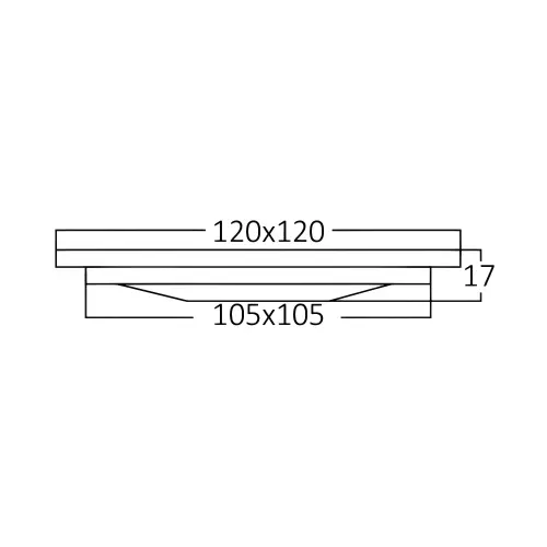 Braytron LED Panel Ugradni Kvadratni 4" 6W Beli 3000K LP02-00600