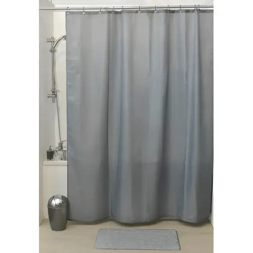 Tendance Zavesa + 12 PP kukica 180 x 200 CM poliester SIVA