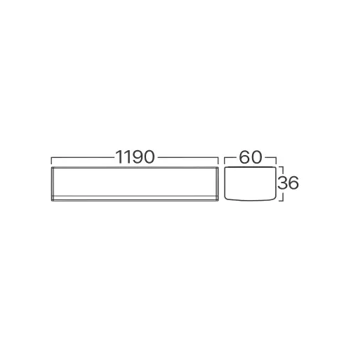 Braytron LED Linijska Svetiljka 1.2M 36W Crni CCT BN20-11281