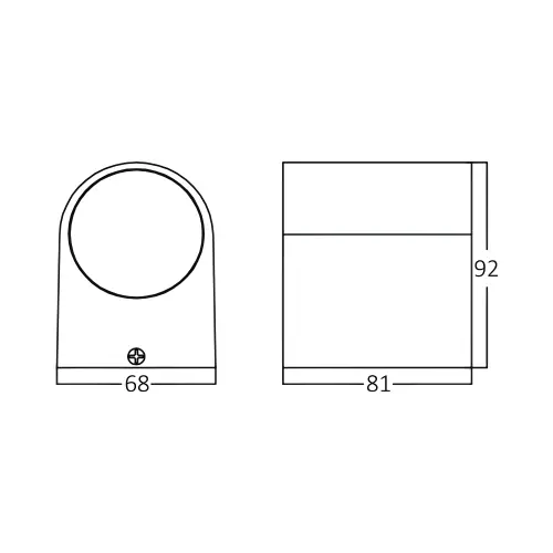 Braytron GU10 Zidna Svetiljka Sivi IP44 BG32-00202
