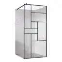 Astral Mega Tuš stena Black 100x200cm 8mm Desna