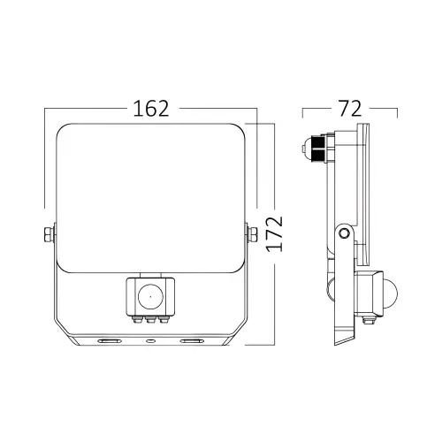 Braytron LED Reflektor 30W Beli CCT IP54 sa Senzorom BT60-63080