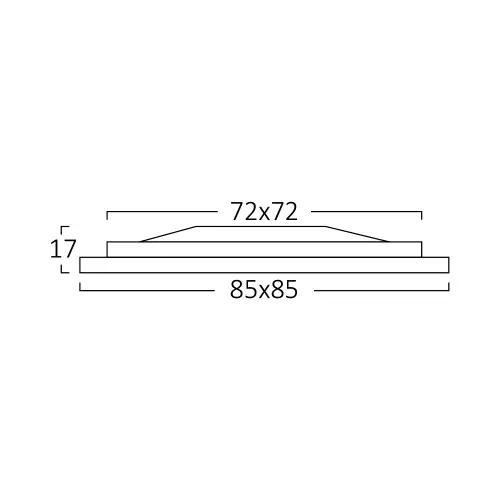 Braytron LED Panel Ugradni Kvadratni 3" 3W Beli 6000K LP02-00330