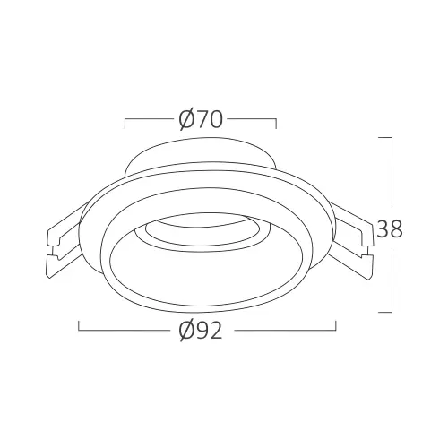 Braytron GU10 Ugradna Rozetna Okrugla Potpuno Bela BH03-06040