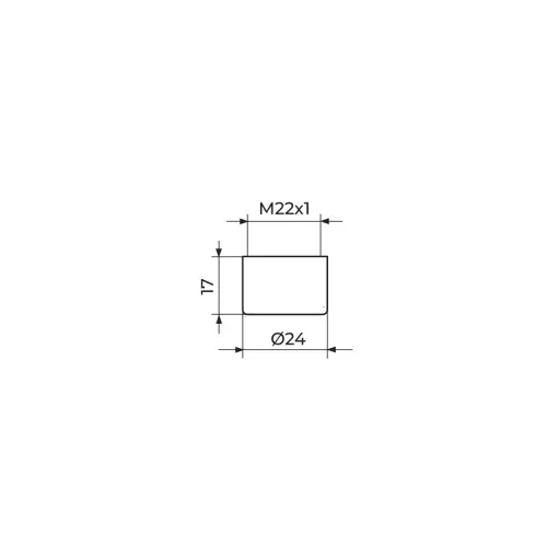 Rosan PERLATOR Neoperl M22 HONEYCOMB DARK PPM22JD - tehnički crtež