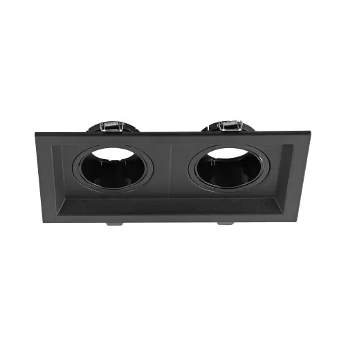 Braytron GU10 Ugradna Rozetna Kvadratna Dvostruka Crna/Crna BH03-00761
