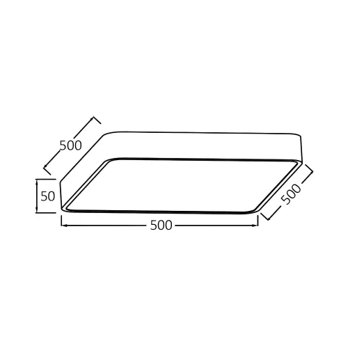 Braytron LED Plafonjera Kvadratna 45W Crni CCT BH16-05281