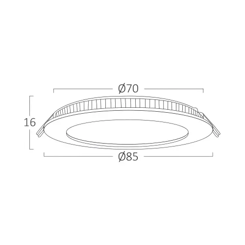 Braytron LED Panel Ugradni Okrugli 3" 3W Beli 3000K BP01-40300