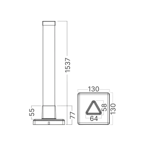 Braytron Podna Lampa 8W-RGBW-H154-5VDC BH70-01090