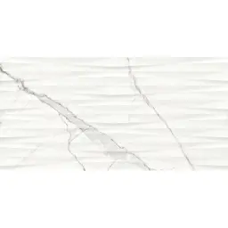 GINEVRA WHITE STRUCTURE GLOSSY RETT 29.8X59.8 9mm