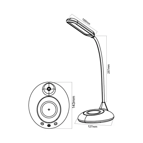 Braytron LED Stona Lampa 5W Crna CCT BK01-02781
