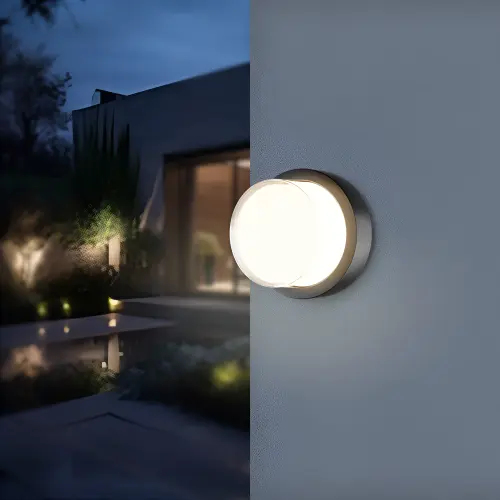 Braytron LED Zidna Svetiljka Okrugla 15W Crni 3000K IP65 BG38-01201