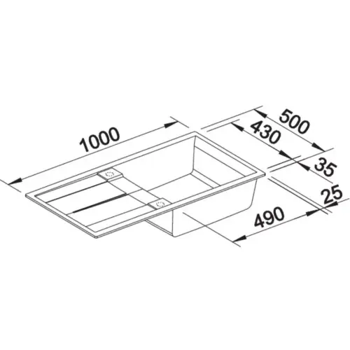 Blanco METRA XL 6 S bela 515136 - tehnički crtež