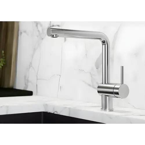 Blanco LINUS saten platinum 527698