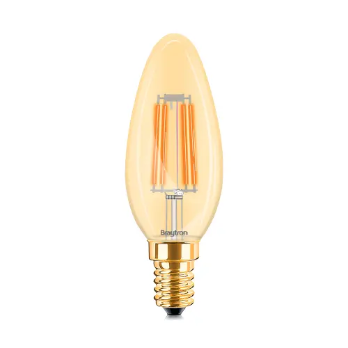 Braytron Dimabilna LED Filament Sveća 4W E14 Amber 2200K BB36-60410