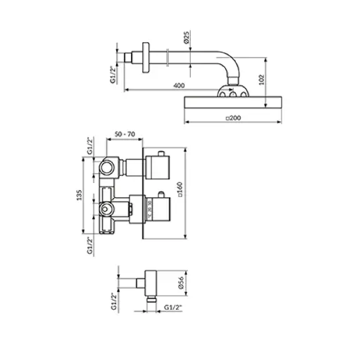 Rosan Thermo2 uzidna JT31601 sa tuš ružom i ruč t