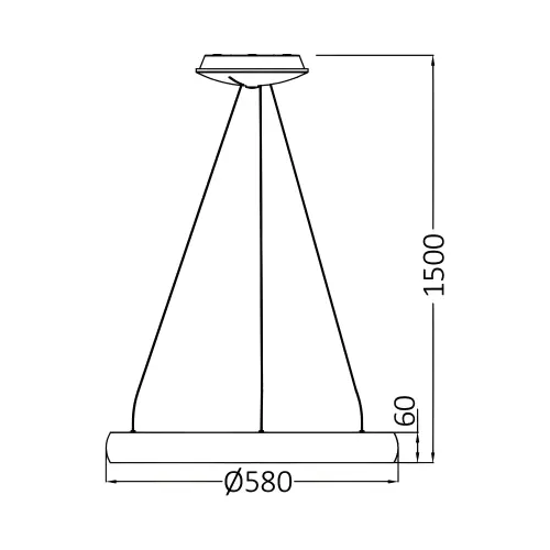 Braytron LED Visilica Okrugla 46W Crni CCT IP20 BH17-03481