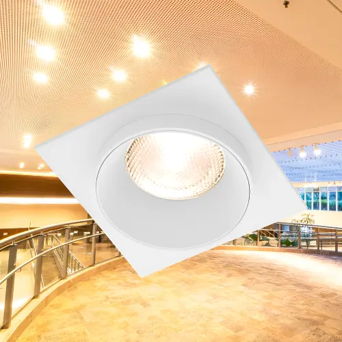 Braytron GU10 Ugradna Rozetna Kvadratna Potpuno Bela BH03-06050