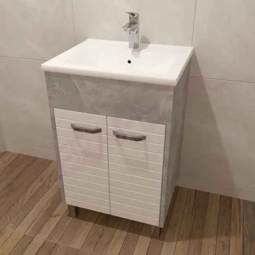 KVADRO BETON KN-55 ormarić sa umivaonikom sa DVOJE VRATA