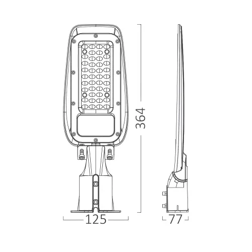 Braytron LED Ulična Svetiljka 30W Siva 6500K IP66 BT42-93032