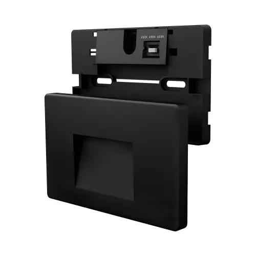 Braytron LED Zidna Svetiljka Kvadratna 3W Crni CCT IP65 BG38-02181