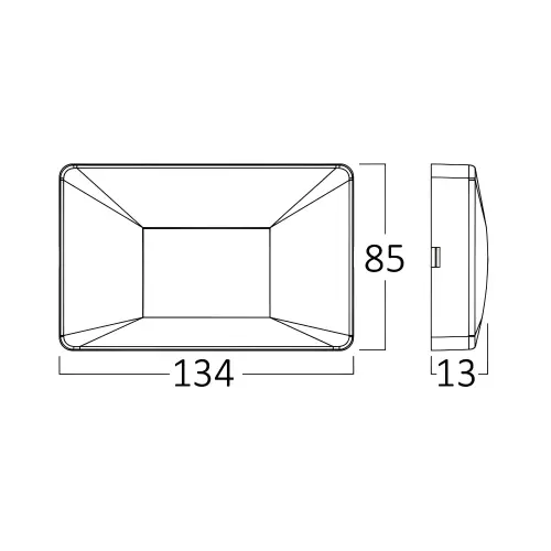 Braytron LED Zidna Svetiljka Kvadratna 3W Crni CCT IP65 BG38-02181