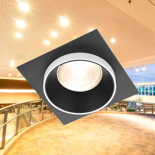 Braytron GU10 Ugradna Rozetna Kvadratna Crna/Bela BH03-06052