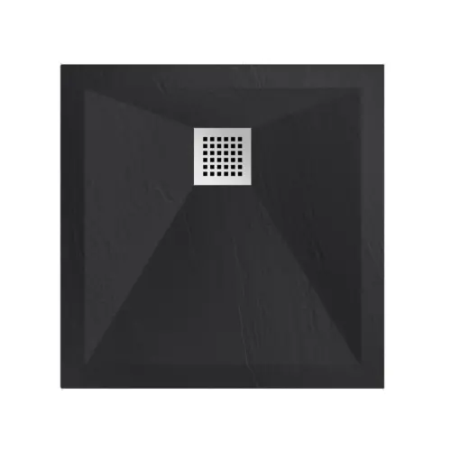 Astral Stone Tuš kada 80x80 - Liveni mermer Crna 