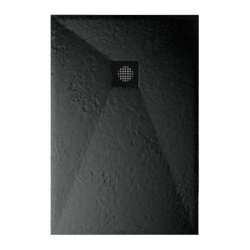 Astral Lithos Tuš kada 120x80 - Liveni mermer Crna 