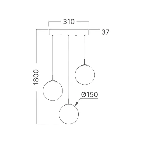Braytron Visilica 3-Glava G9 Amber BV01-00035