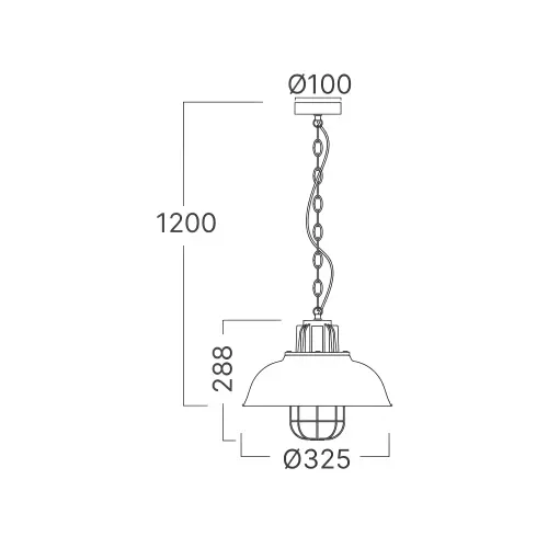 Braytron Visilica E27 Crni BV05-00028