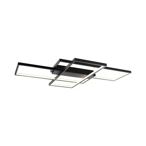 Braytron LED Plafonjera Okrugla 80W Crni CCT sa Daljinskim IP20 BH17-04691