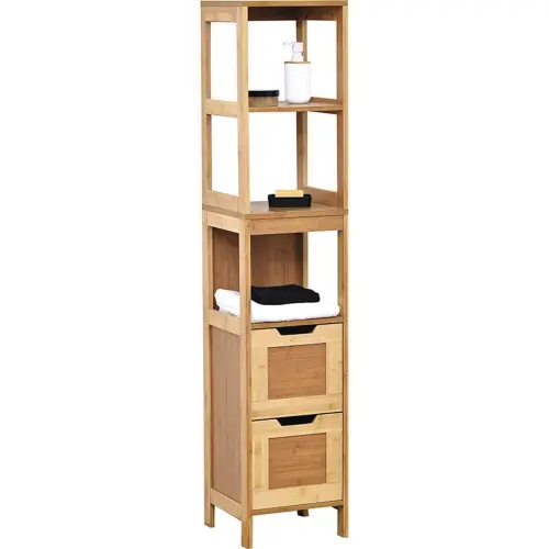 Tendance kupatilski ormarić sa 2 FIOKE I 3 POLICE MAHE 30X30X1445CM MDF BAMBUS
