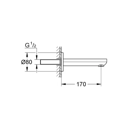 Grohe Eurosmart Cosmopolitan izliv za ugradnu slavinu 13261000