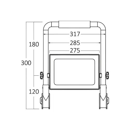 Braytron LED Radno Svetlo 100W Crni 6500K BT60-99131