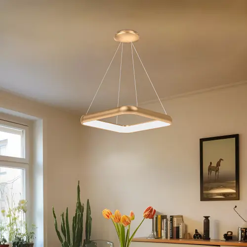 Braytron LED Visilica Kvadratna 46W Zlatni CCT IP20 BH17-03986