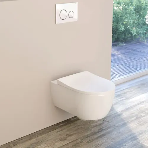 Geberit iCon set konzolna WC šolja, smanjena dubina, skriveno kačenje, Rimfree, sa WC daskom 502.381.00.1