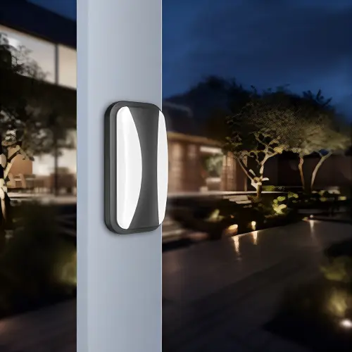 Braytron LED Zidna Svetiljka Elipsa 15W Crni 3000K IP65 BG38-00202