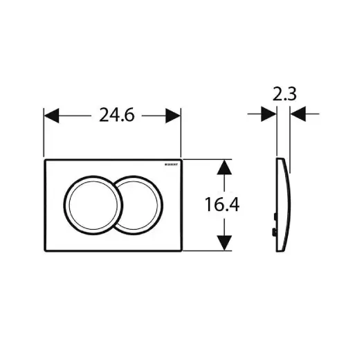 Geberit tipka Delta 01 Bela 115.107.11.1
