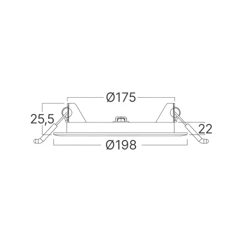 Braytron LED Panel Ugradni Okrugli 7" 15W Beli 3000K BP01-61500