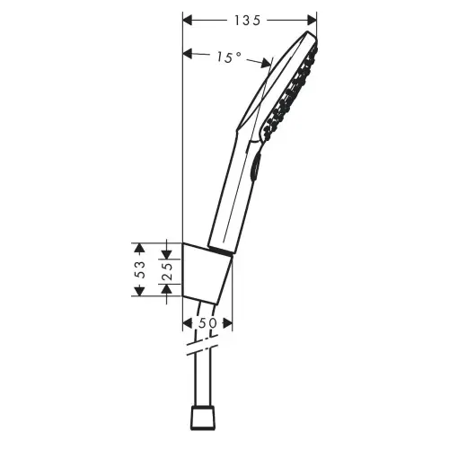 Hansgrohe Select E 120 PORTER SET - RUČICA crevo I Držač tuša 26720000